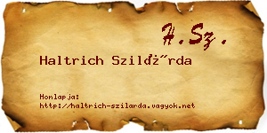 Haltrich Szilárda névjegykártya