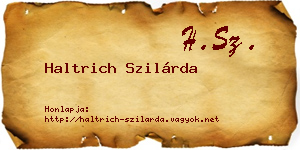 Haltrich Szilárda névjegykártya